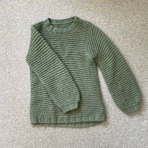 Vintage Hand-knit Wool Balloon Sleeve Sweater